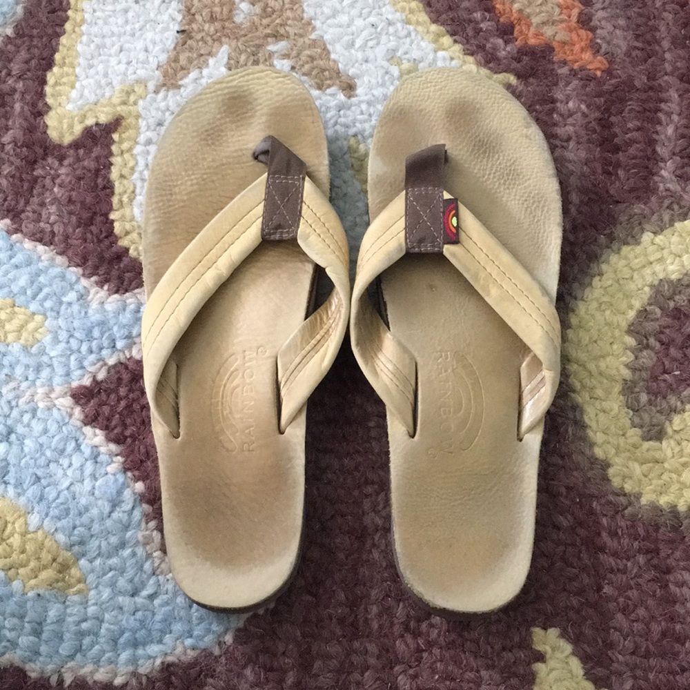 Yellow rainbow sandals